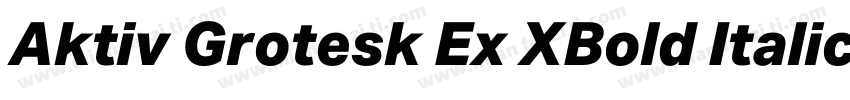 Aktiv Grotesk Ex XBold Italic字体转换